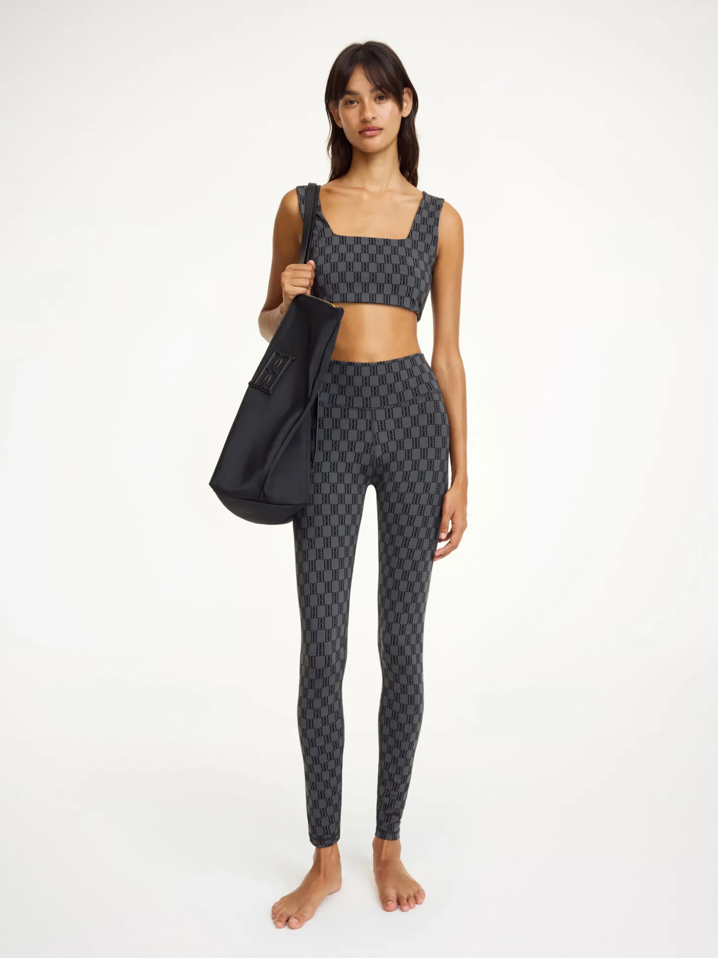 Best By Malene Birger Polene træningsleggings MonogramBlack&Grey