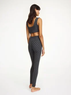 Best By Malene Birger Polene tr&aelig;ningsleggings MonogramBlack&Grey