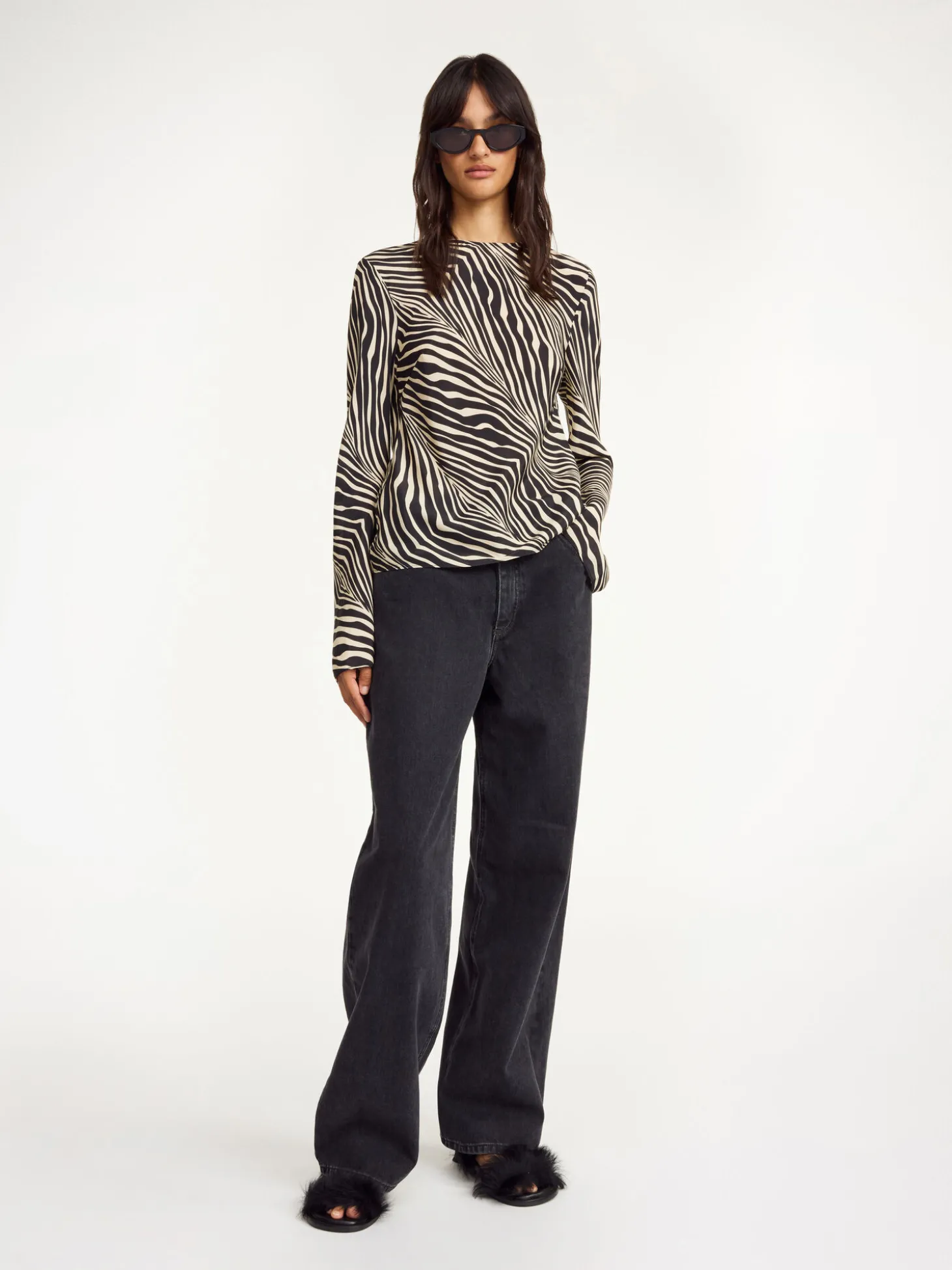 Discount By Malene Birger Pricilla top Zebra