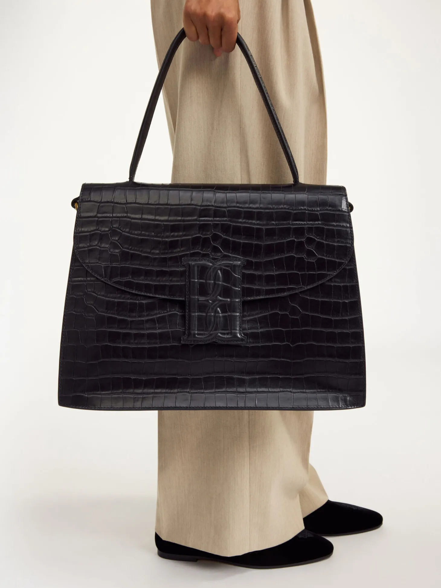 New By Malene Birger Ronlas skuldertaske i læder Black