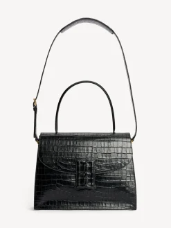 New By Malene Birger Ronlas skuldertaske i l&aelig;der Black