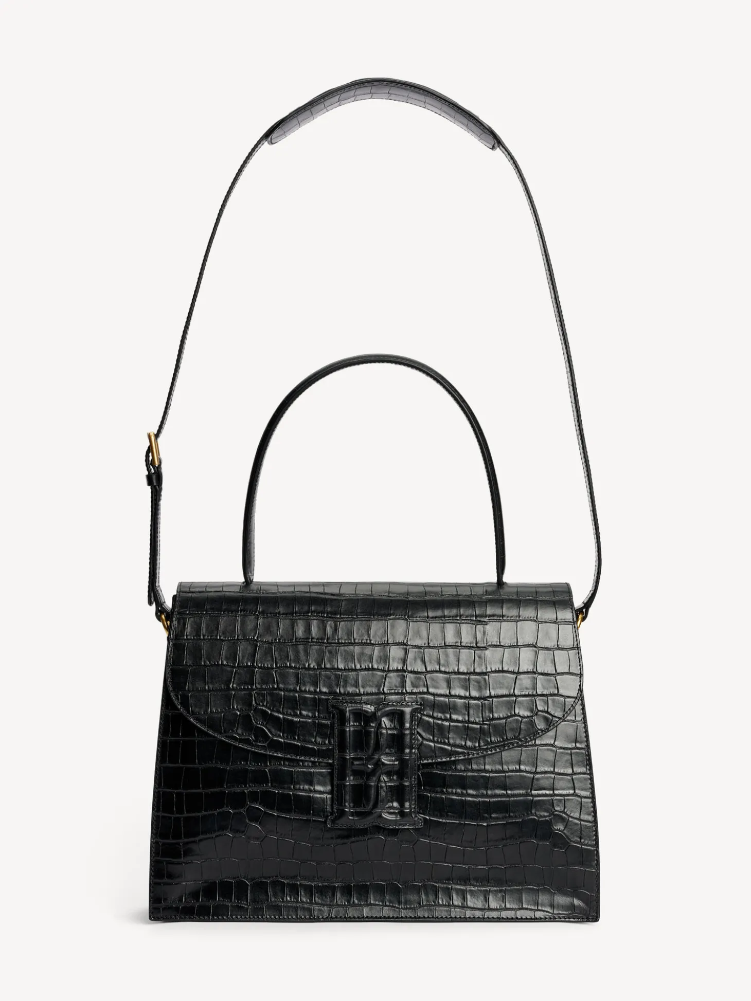 New By Malene Birger Ronlas skuldertaske i læder Black