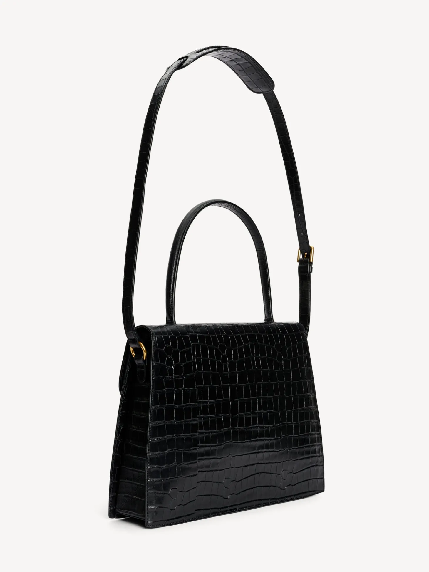 New By Malene Birger Ronlas skuldertaske i læder Black