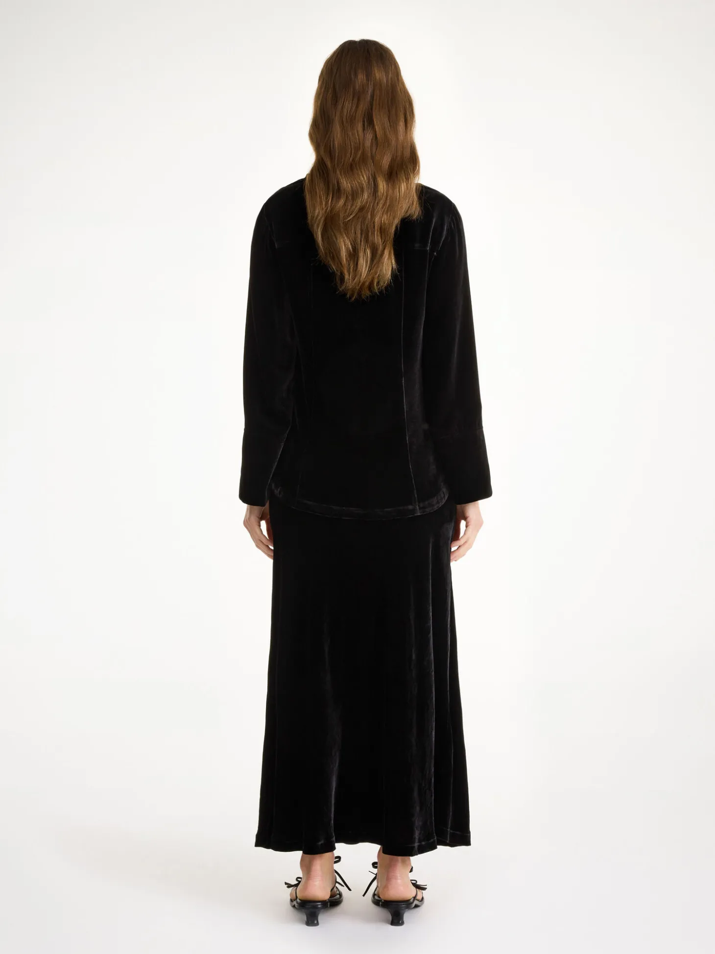 New By Malene Birger Rosiannas fløjlsskjorte Black