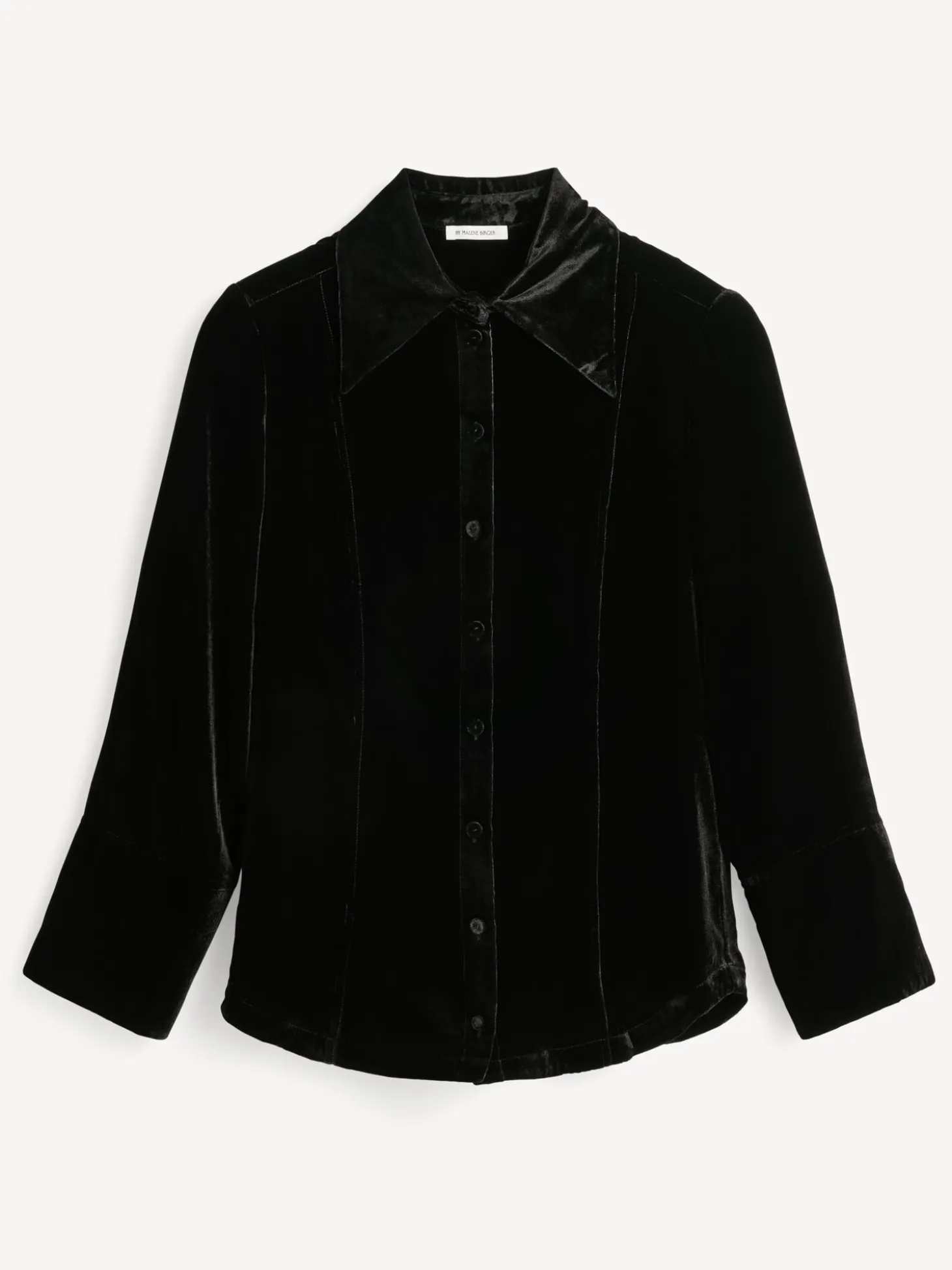 New By Malene Birger Rosiannas fløjlsskjorte Black