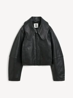 Discount By Malene Birger Rowani læderjakke Black