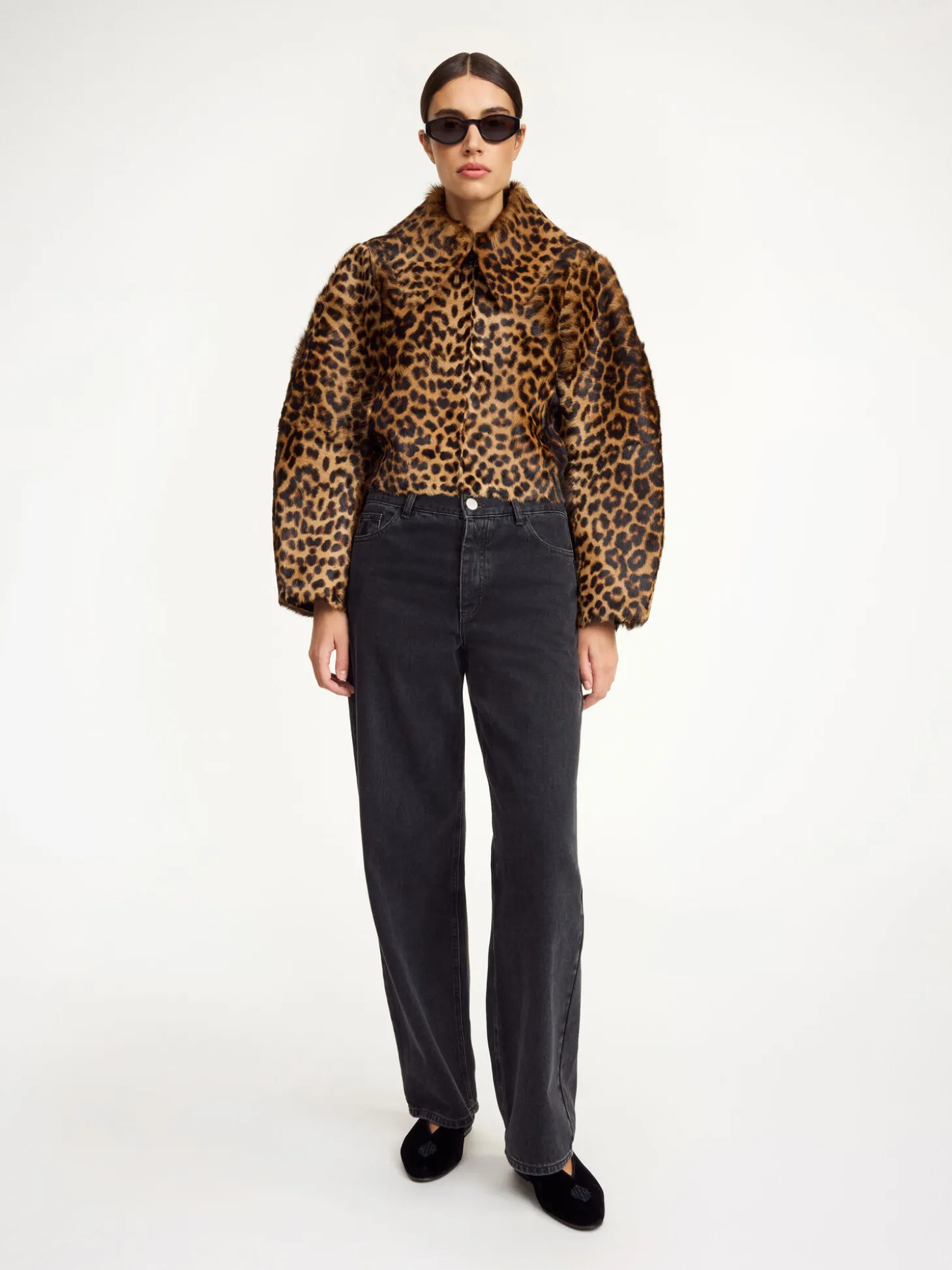 Sale By Malene Birger Rowani lammeskindsjakke Leopard