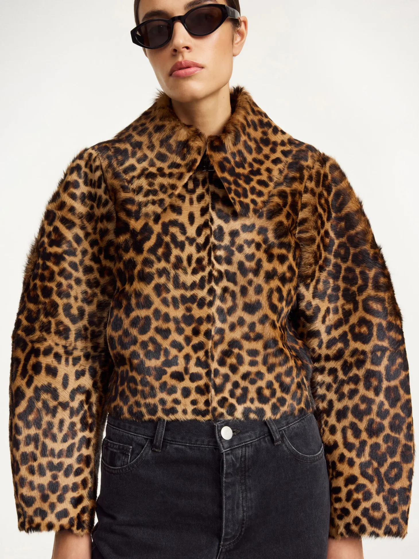 Sale By Malene Birger Rowani lammeskindsjakke Leopard