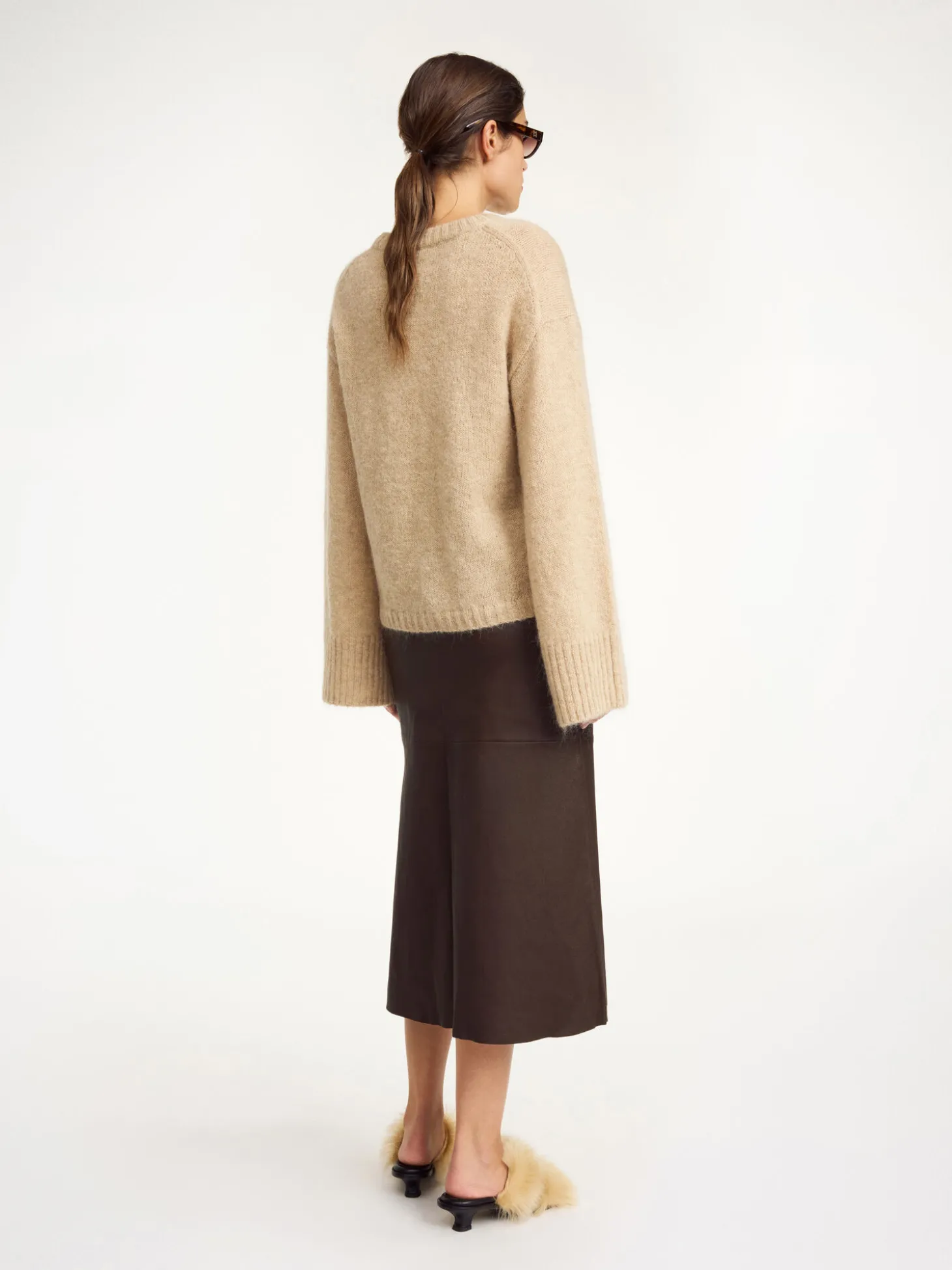 Fashion By Malene Birger Simoas lædernederdel DarkMahogany
