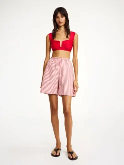 Fashion By Malene Birger Siona shorts RedWhiteStripes