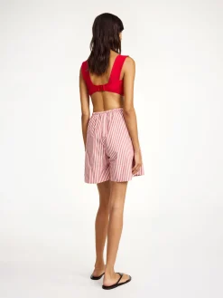 Fashion By Malene Birger Siona shorts RedWhiteStripes