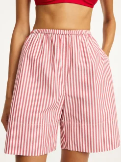 Fashion By Malene Birger Siona shorts RedWhiteStripes
