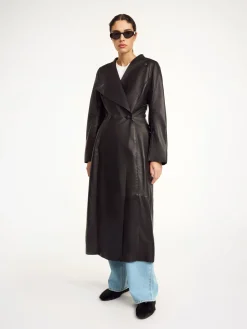 Clearance By Malene Birger Sirrena frakke i l&aelig;der Black