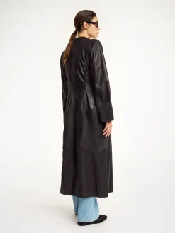 Clearance By Malene Birger Sirrena frakke i l&aelig;der Black