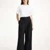 New By Malene Birger Taal h&oslash;jtaljede bukser Black