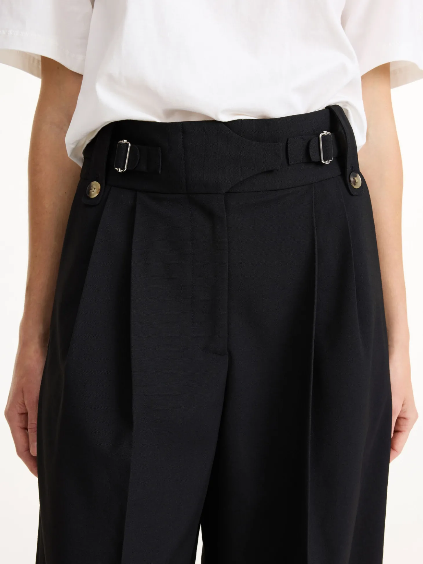 New By Malene Birger Taal højtaljede bukser Black
