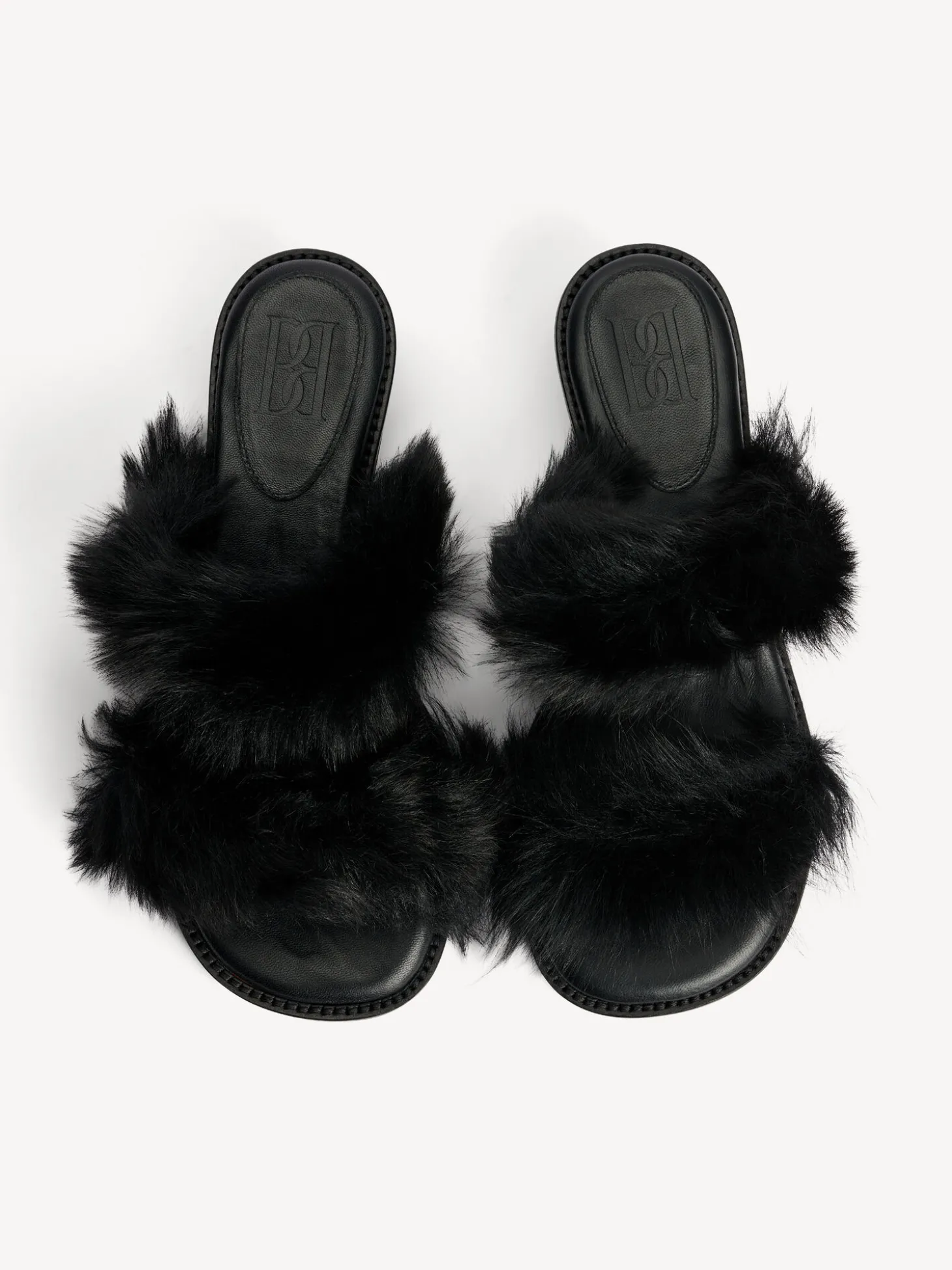 Hot By Malene Birger Tianna sandaler i shearling Black