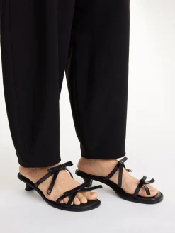 Best By Malene Birger Tianno l&aelig;dersandaler Black