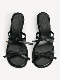 Best By Malene Birger Tianno l&aelig;dersandaler Black