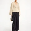 Clearance By Malene Birger Tinley cardigan i uld TwillBeige