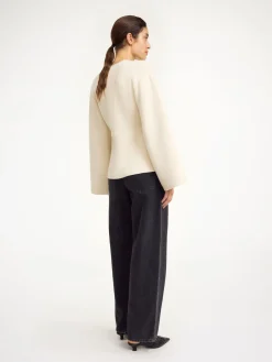Clearance By Malene Birger Tinley cardigan i uldblanding SoftWhite