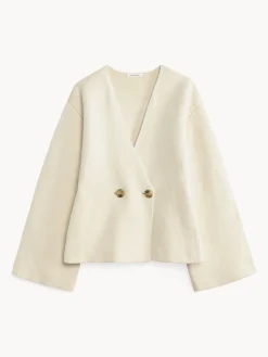 Clearance By Malene Birger Tinley cardigan i uldblanding SoftWhite