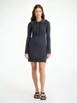 Online By Malene Birger Tonai kjole i merinould Jetgrey