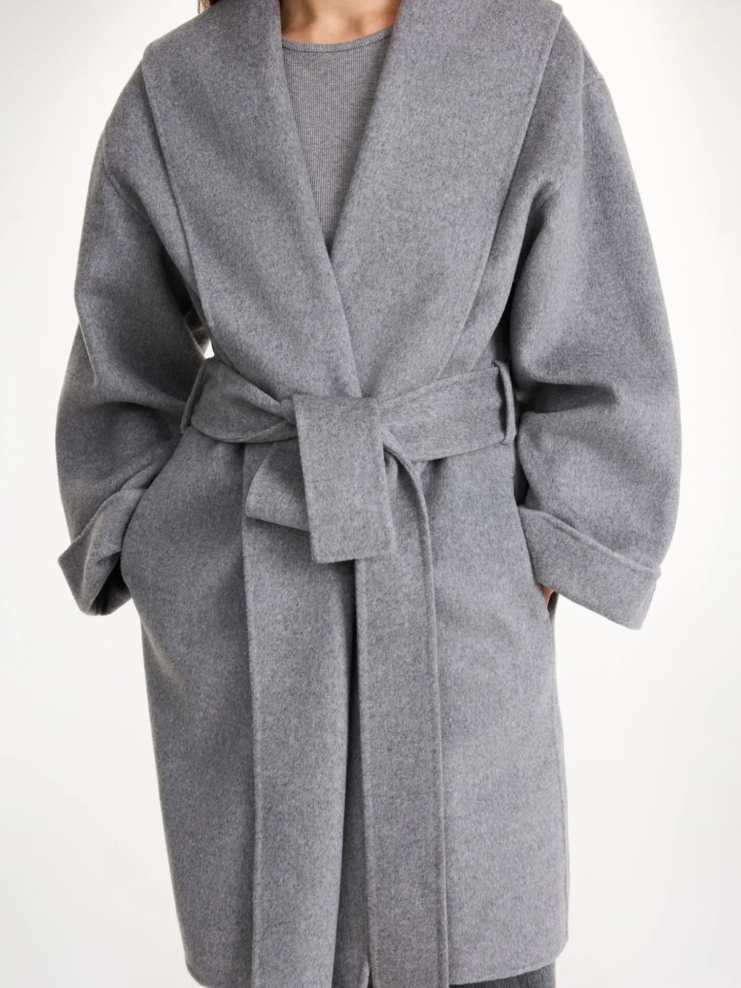 Best By Malene Birger Trullas uldfrakke GreyMelange