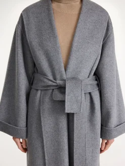 Fashion By Malene Birger Trullem uldfrakke GreyMelange
