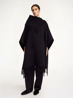 New By Malene Birger Turtlo uldponcho Black