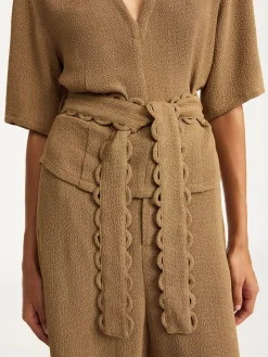 Fashion By Malene Birger Ullas bluse LightBrown