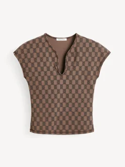 New By Malene Birger Venazia tr&aelig;ningstop DarkMahogany