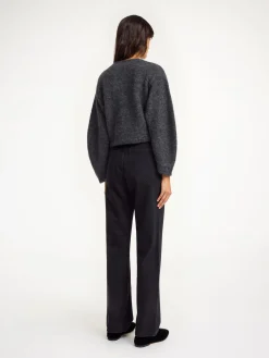Clearance By Malene Birger Zharea cardigan i uldblanding GreyMelange