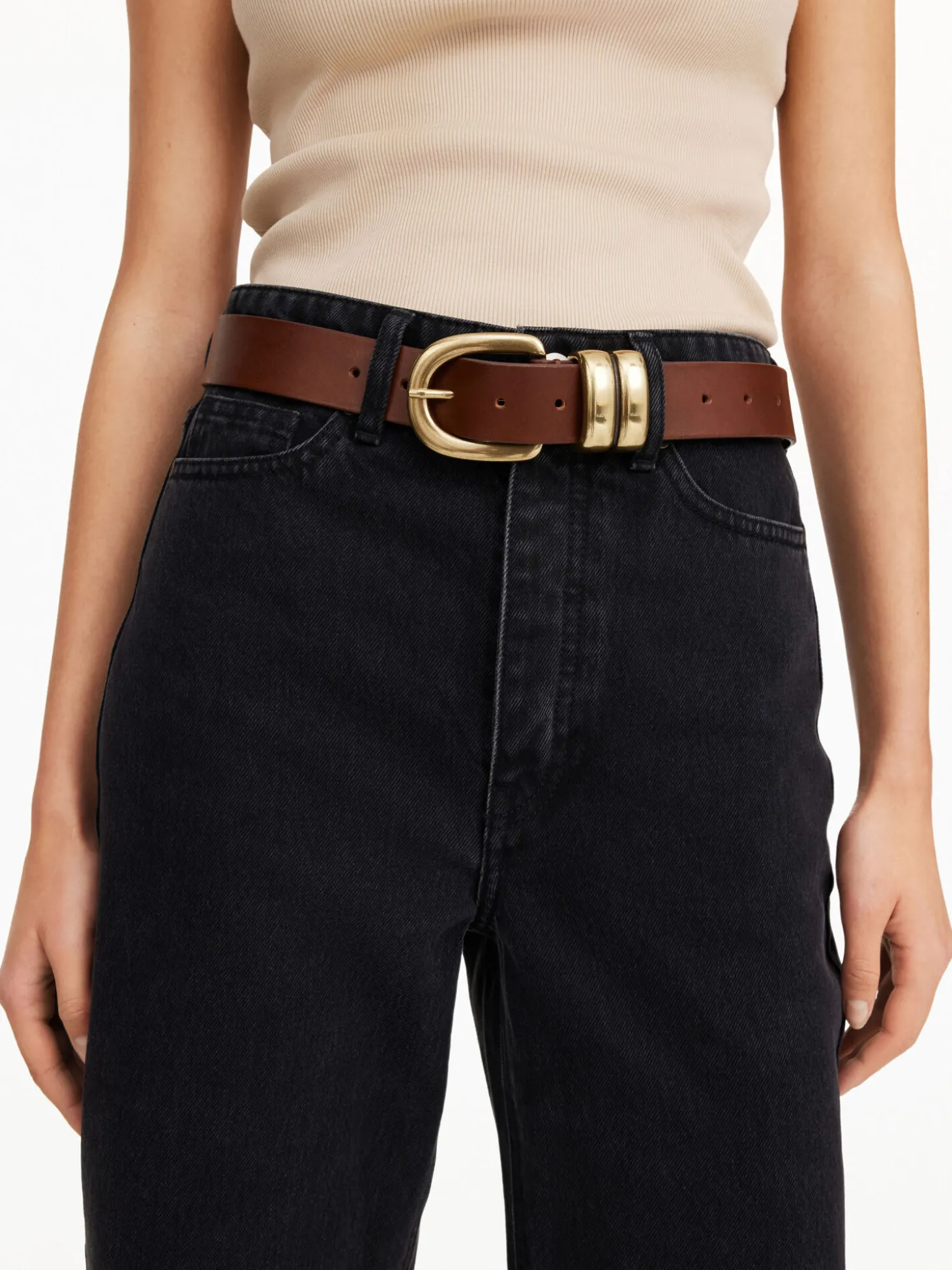 Online By Malene Birger Zoira læderbælte DarkBrown